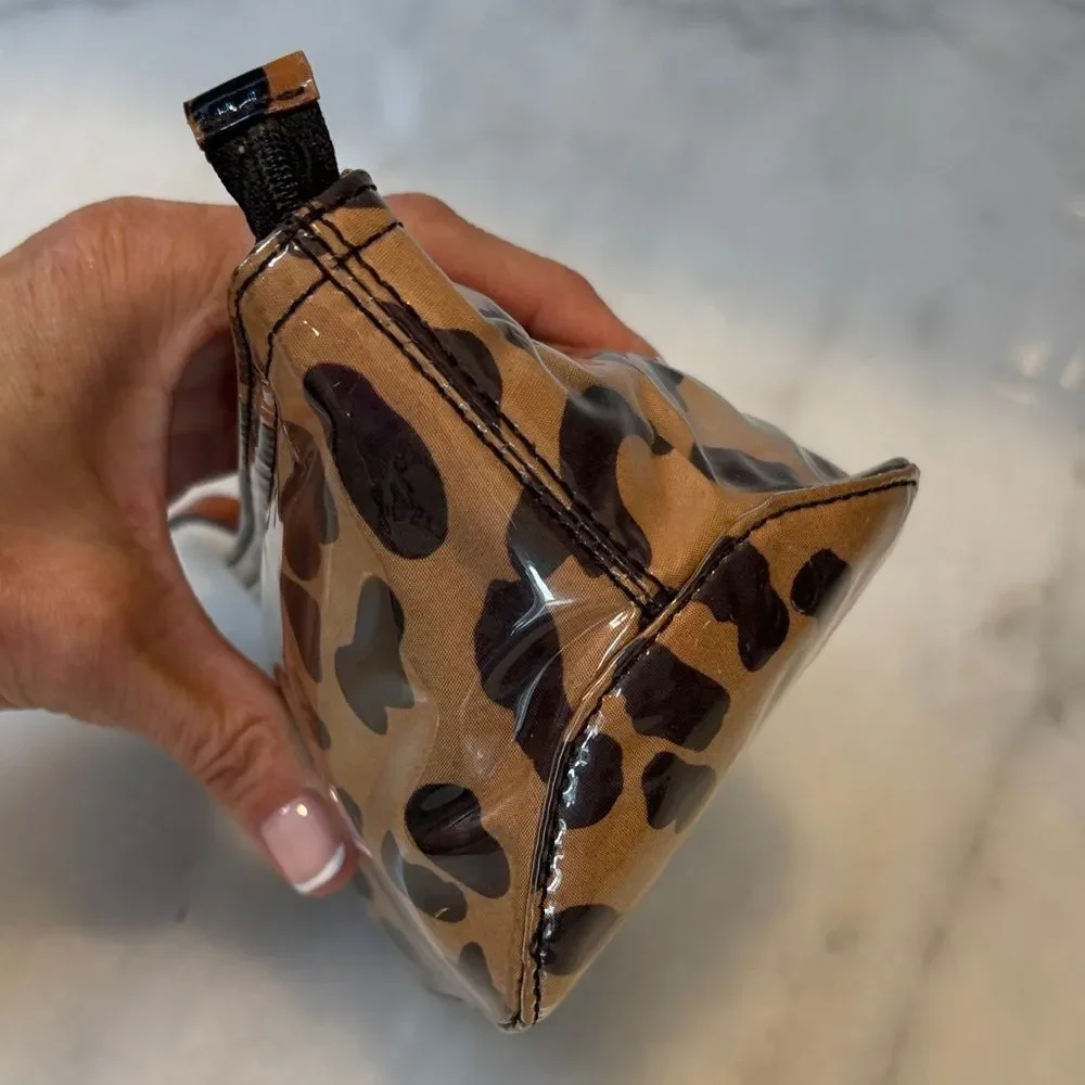 Kate Spade Travel Bag Ocelot Leopard Cheetah Animal Print Cosmetic Case Pouch